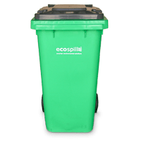 120L Wheelie Bin | 120L General Purpose Wheelie Bin | 120LG-G | Lime Green Bin with Gray Lid | Wheelie Bin for General Purpose Spill Kits | Ecospill Brisbane Sydney Melbourne Perth Canberra Australia