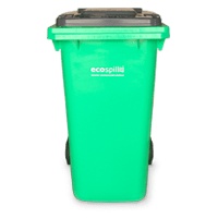 240L Wheelie Bin | 240L General Purpose Wheelie Bin | 240LG-G | Lime Green Bin with Gray Lid | Wheelie Bin for General Purpose Spill Kits | Ecospill Brisbane Sydney Melbourne Perth Canberra Australia