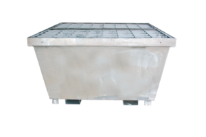 Ecospill IBC Containment Pallet showing Raised Shelf fitted