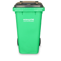 120L Wheelie Bin | 120L General Purpose Wheelie Bin | 120LG-G | Lime Green Bin with Gray Lid | Wheelie Bin for General Purpose Spill Kits | Ecospill Brisbane Sydney Melbourne Perth Canberra Australia