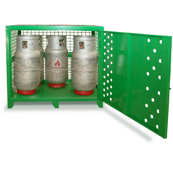 GSC6 Gas Cylinder Storage Cabinet - 6 Bottle | Gas bottle storage | AS4332 | Safety cabinets | Ecospill | Brisbane Sydney Melbourne Adelaide Perth | Canberra | Best gas bottle storage | best practice class 2 storage | Queensland North Queensland