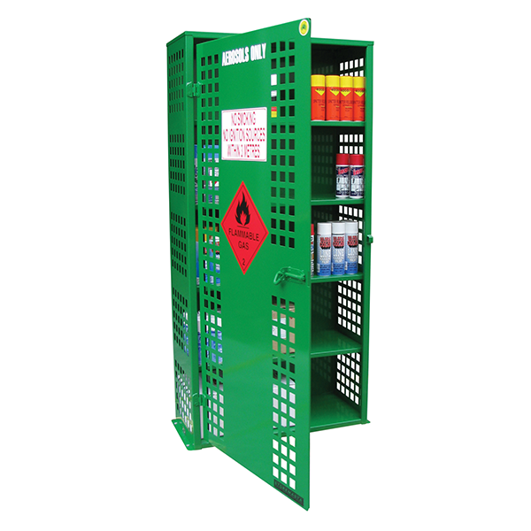 ASC216V | Aerosol Can - 216 Can Storage Cabinet | Class 2 Aerosol Storage | safety cabinet | safe storage | class 2 | Ecospill Brisbane Sydney Melbourne Perth Adelaide North Queensland | ACT | Australia | best dangerous goods storage