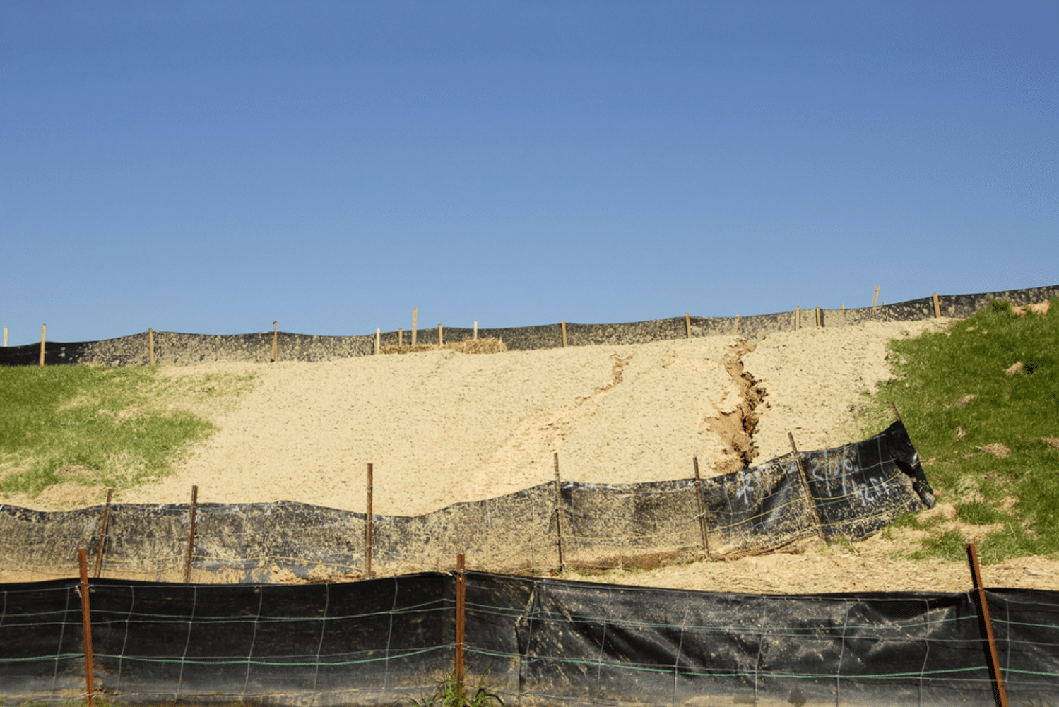Correct installation of silt fences