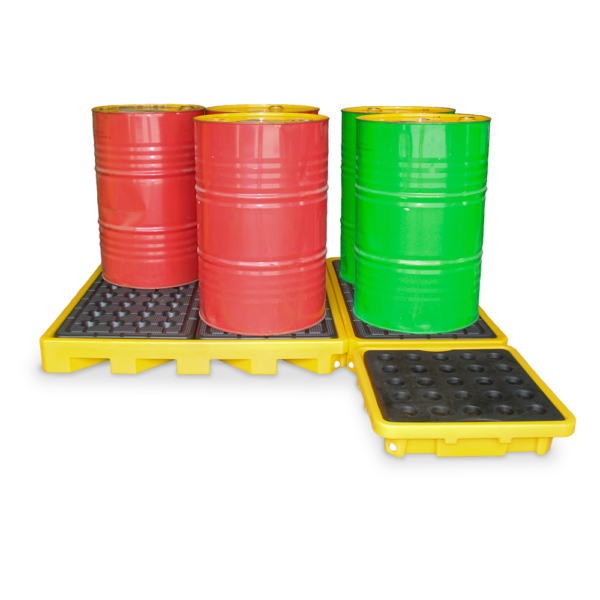 1AC 2AC 4AC Combined Spill Decks | Low Profile Spill Decks | Low Profile Pallets | Accumulation Centres | Drum Pallets by Ecospill Brisbane Sydney Melbourne Perth Canberra Queensland Australia | Spill Containment